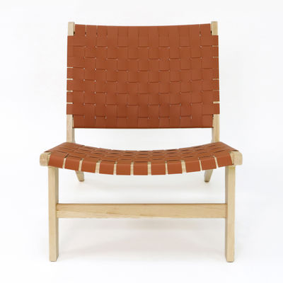 Modernes Design Nordic Luxury Lounge Chair PU Leder Massivholz Freizeitsofa Stuhl für Wohnzimmer