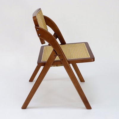 Vintage klappbarer Rattan-Wandstuhl für Restaurant im klassischen Stil