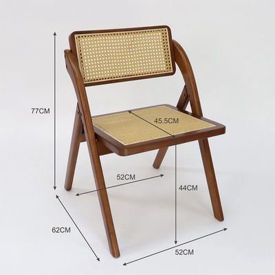 Vintage klappbarer Rattan-Wandstuhl für Restaurant im klassischen Stil