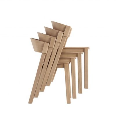 OEM-Service akzeptiert Modernes nordisches Esszimmer Antike geschwungene Massivholzstapelfest Stuhl vollständig zusammengebaut und OEM