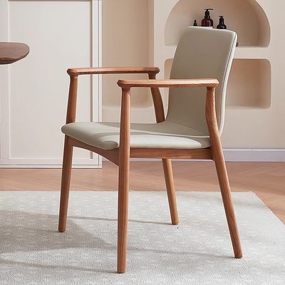 Kautschukholzrahmen Esszessel für Restaurant Luxus modernes Holzmöbel anpassen