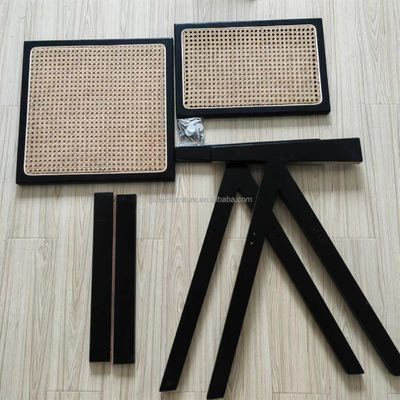Massivholz- und Rattanpolster Nordic Dining Chair für Restaurant Modernes Wohnmöbeldesign