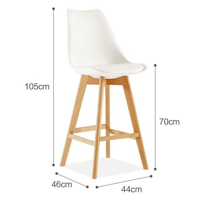 Kaffeeshop Barmöbel Hochstuhl Massivholz Barhocker mit Lederfunktion japanischer Stil