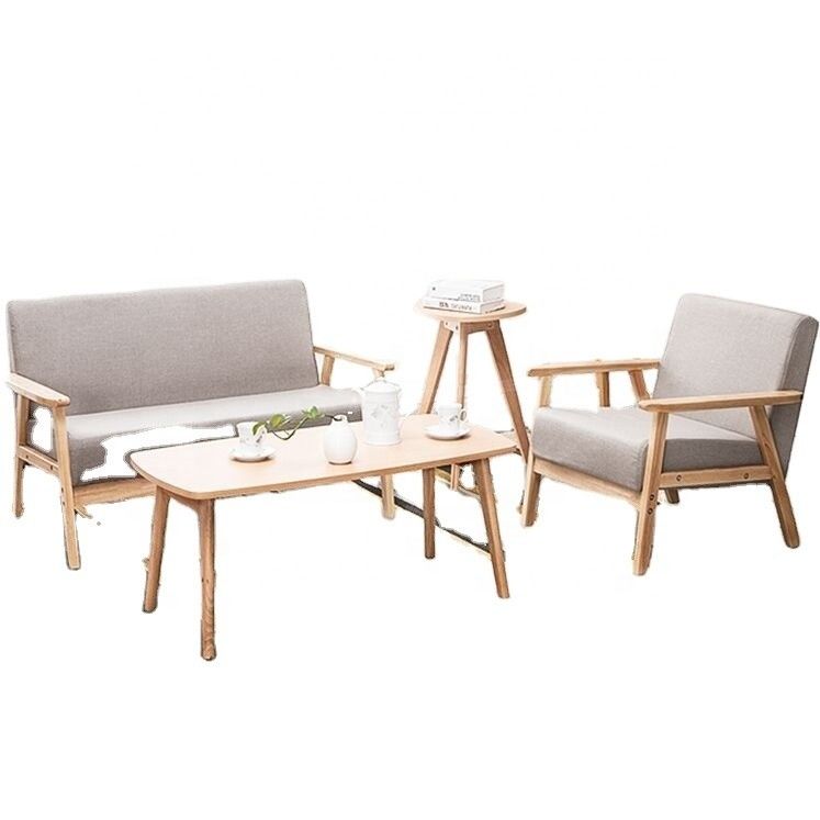 Holzsofa für Wohnzimmer Sektionsstil und OEM-Akzeptanz im Design enthalten