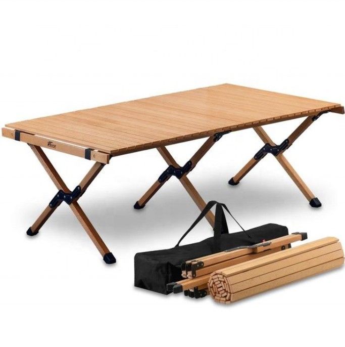 Outdoor Massivholz Eier Roll Picknick Esstisch für einfache Montage und Reinigung