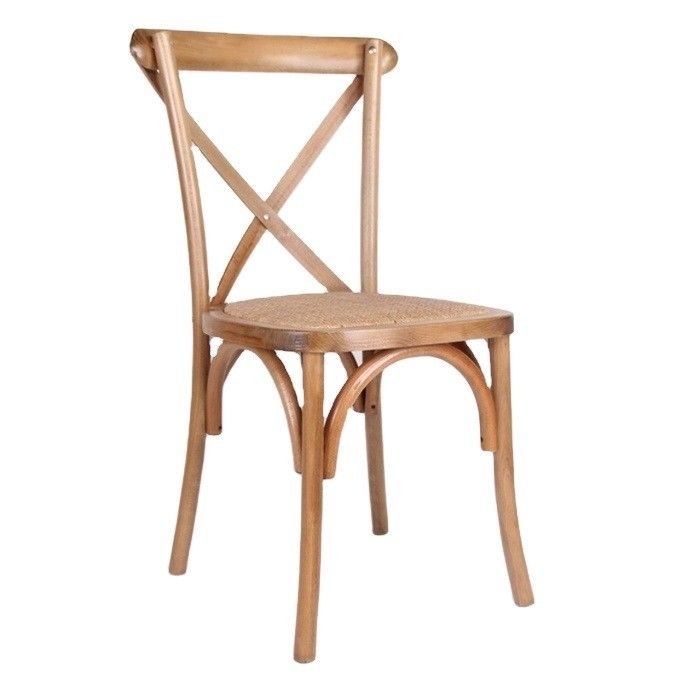 Rattan Cross Back Stuhl für das Esszimmer Hochzeit Moderne Holzstuhl in Braun/Natur/Weiß/Rotwein 25 Tage Lieferung