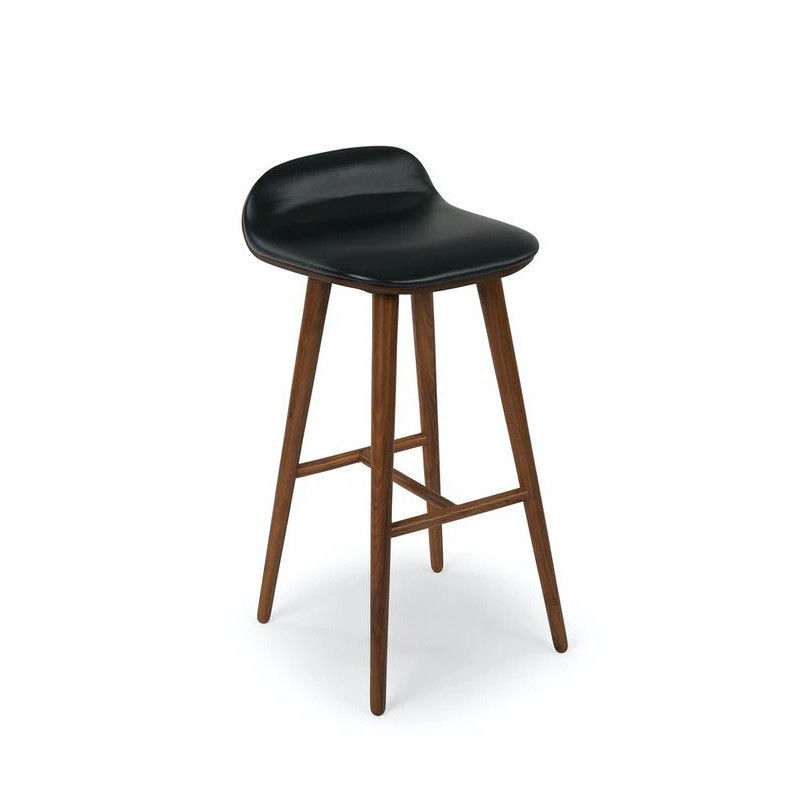 Moderne Mahagoni-Hochfuß-Holz-Barhocker für Kissen in Bars und Clubs
