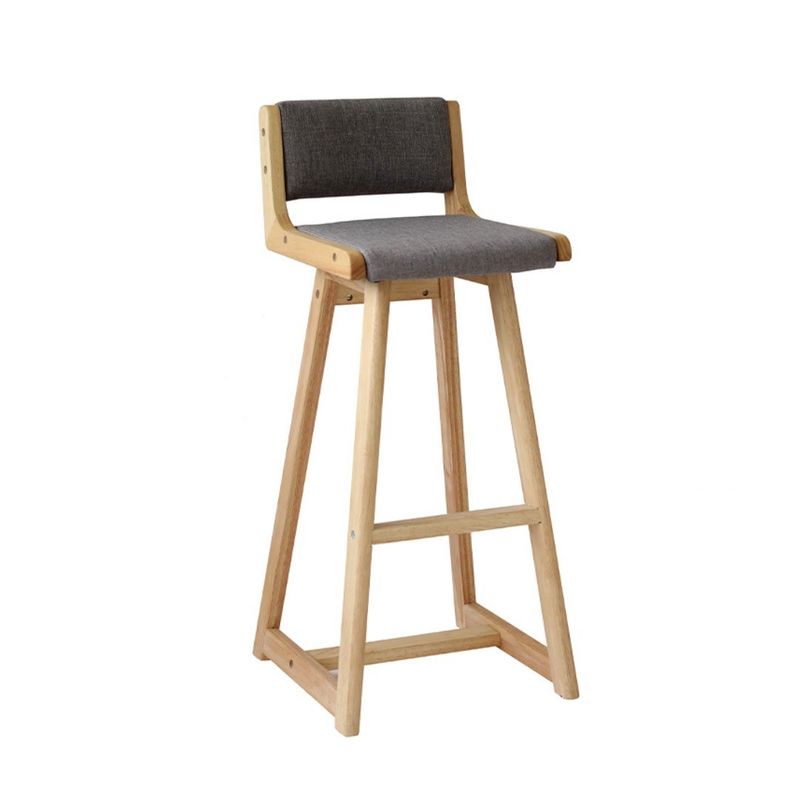 Natürliche Farbe Abnehmbare Vintage Polstered Massivholz Barhocker für Pub