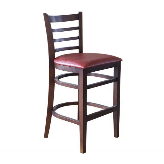 Modernes Barmöbel Hochstuhl aus Massivholz Holz Barstuhl für Restaurantessen
