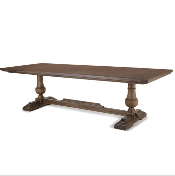 120cm*60cm*75cm Vintage Ländliche Centre Esstisch mit gebogenem Kiefernholz