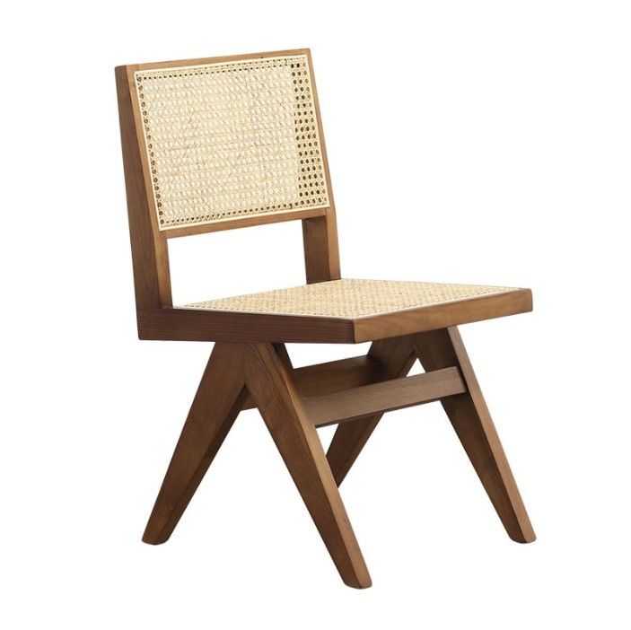 Antike nordische Restaurantmöbel Massivholz Esszessel mit Hotel Rattan/Wicker und gutem Design