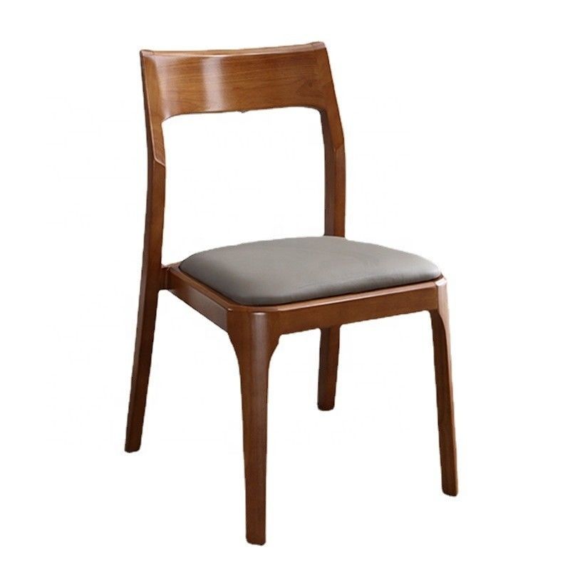 Postverpackung Y Holz Nordic Light Luxus Hotel Cafe Stapelbare Lederpolster-Esstuhl