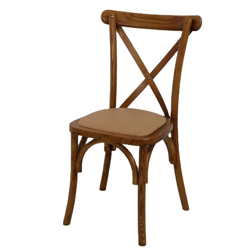 Postverpackung Holz-X-Kreuzrücken Stühle für antikes Design in Restaurants und Hochzeiten