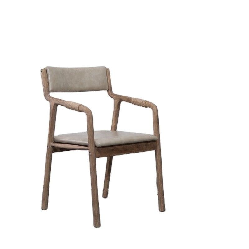 Esszimmermöbel Massivholz Vintage-Stil Seil Dekorierte Esszimmer Sessel