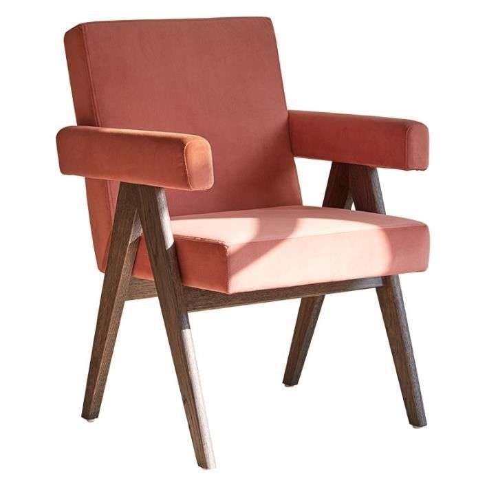 NO Faltbare neueste Design-Hausmöbel Polster-Wohnzimmer-Stuhl mit Massivholz-Akzent-Stühle