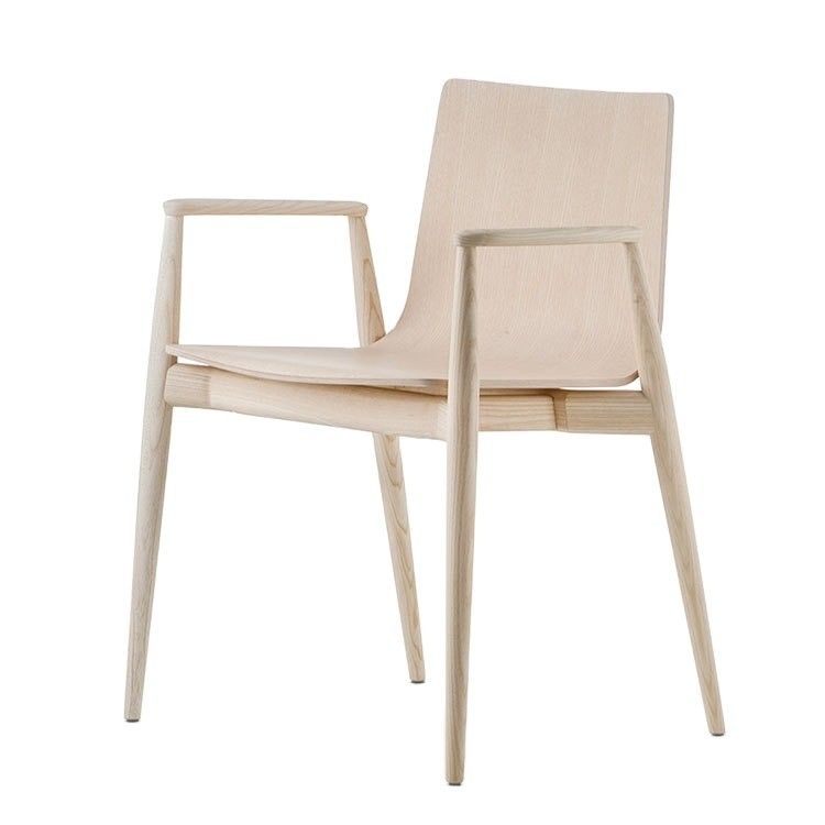 Nordic Light Luxury Solidwood Sessel Leder Polstered Esszessel für Hotel-Café und Wohnzimmer Postverpackung