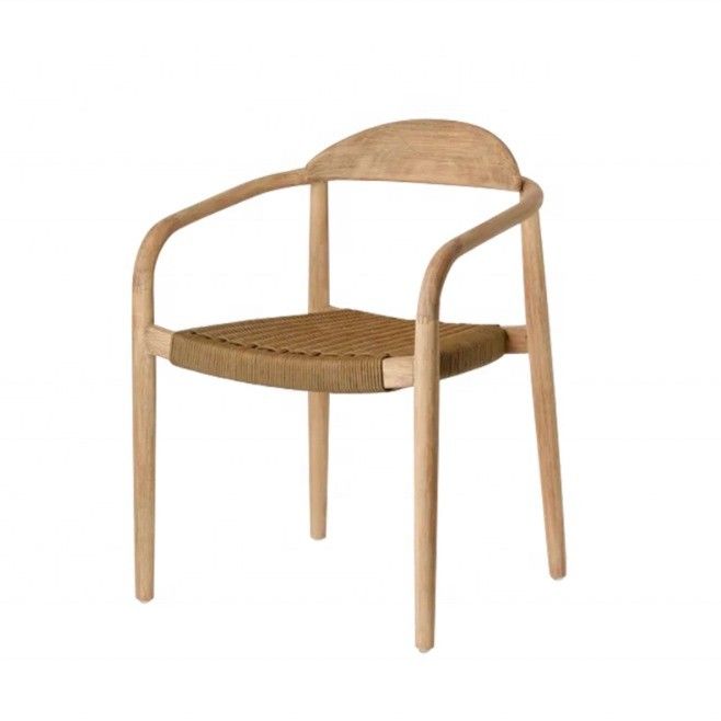 Bestseller Moderne Wohnzimmer Armlehne Holz Esszimmer Seilstuhl mit Armlehne und Postverpackung
