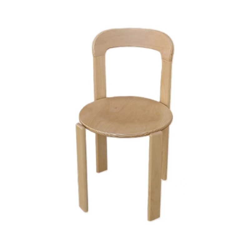 Maßgeschneiderte Designs Nordic Massivholz Esszessel mit stapelbarem Design und lackierten Oberfläche