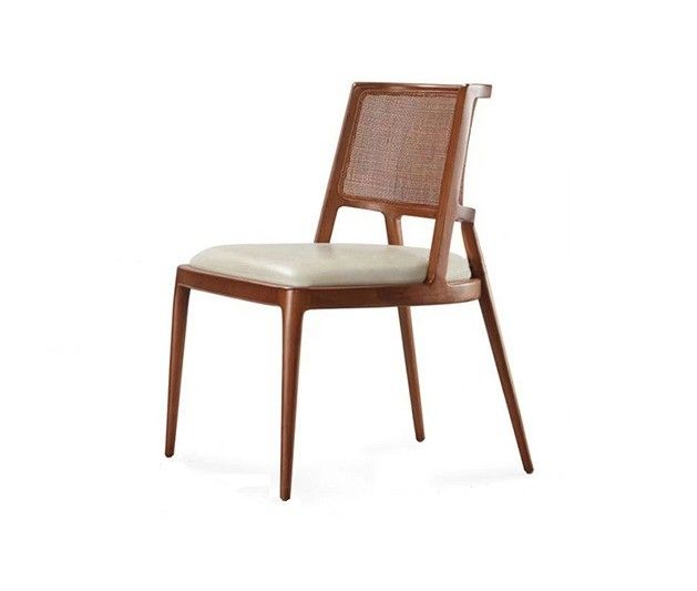 Esszimmermöbel Luxus Rattan Massivholz PU Leder Sitz Esszimmer für Restaurant mit und OEM-Service akzeptiert