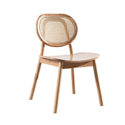 Vintage Luxus Hotel Rattan Massivholzmöbel Esszessel für Restaurant in Schwarz