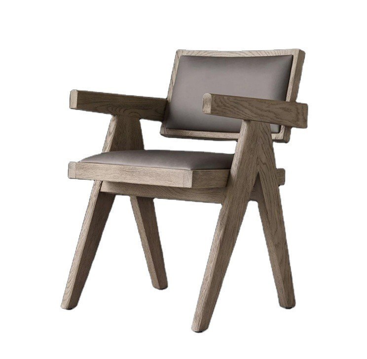 Hochwertiges Hotel Restaurant Zuhause mit Esszimmer Moderne Holz-PU-Stühle mit Armlehne und Nitrolacquer