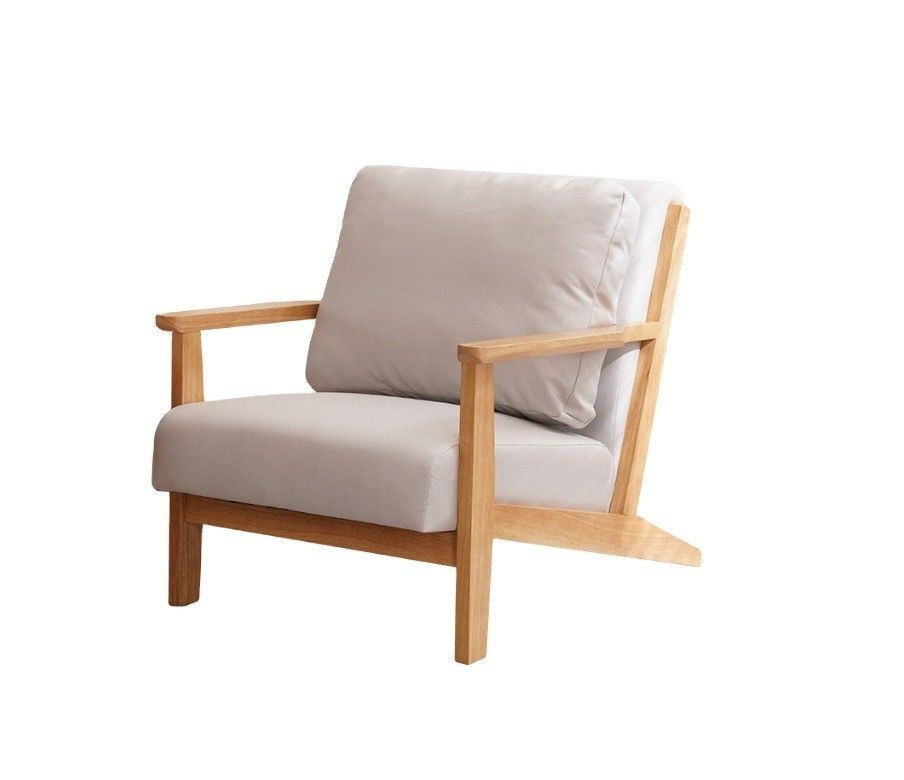 Robuste Wohnzimmermöbel Sofa Set mit modernem Holzleder in Grau/Weiß/Blau/Braun und robustem Design