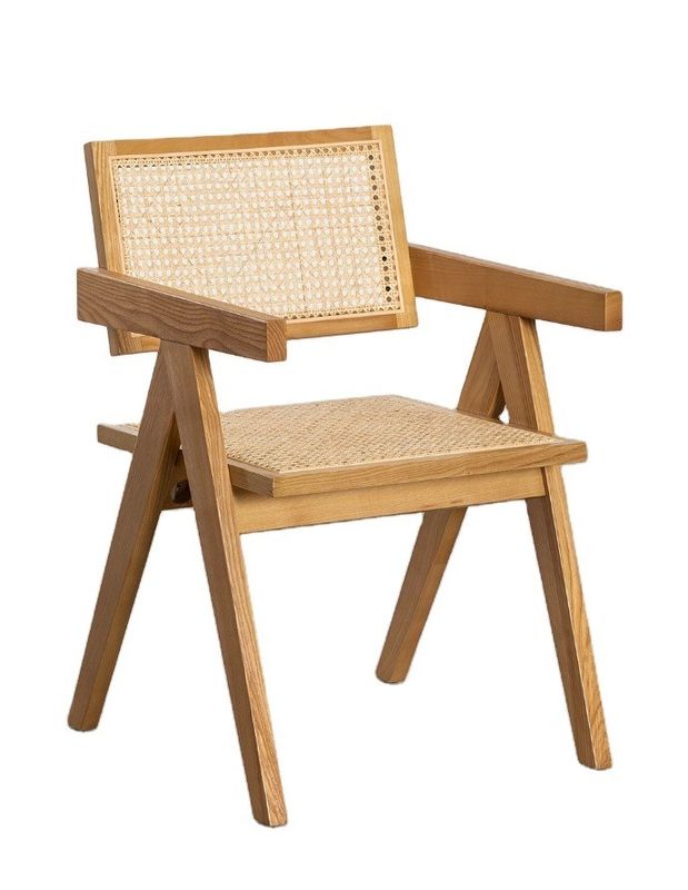 Zuhause Möbel Nordic Solid Wood Rattan Esszessel für Hotel- und Wohnzimmermöbel
