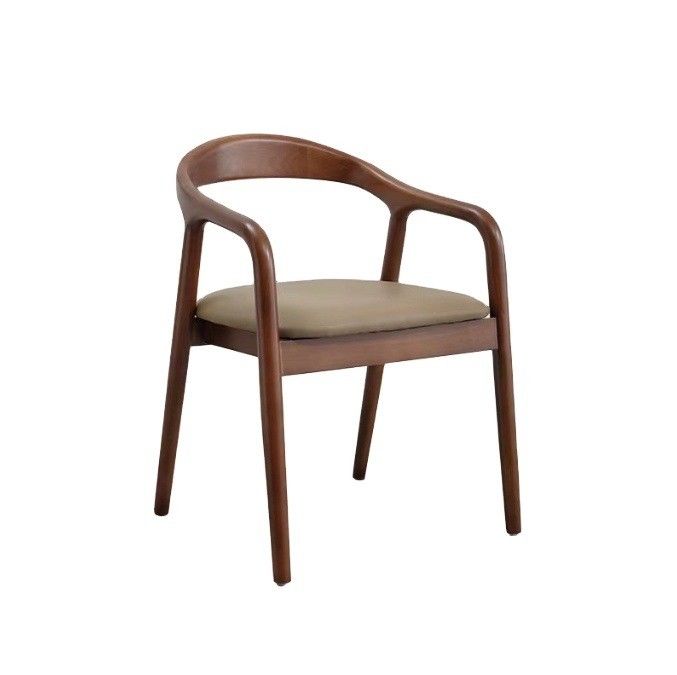 Nordic Moderne Holz PU Leder Esszimmer Holz Wohnzimmermöbel mit Armlehne für maßgeschneiderte Farbe im Bürogebäude