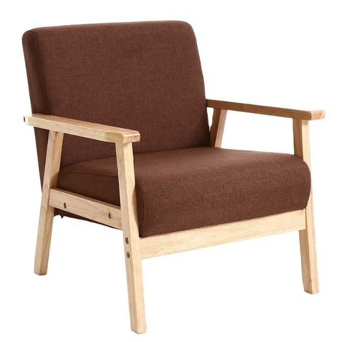 Modernes Design Nitrolacquer Finish Holzsofa Stuhl für Wohnzimmer