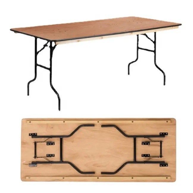 Industrielle Art Eisen Holz Restaurant Esstische Holz Klapptisch Speisestelle für die Bedürfnisse des Möbelmarktes