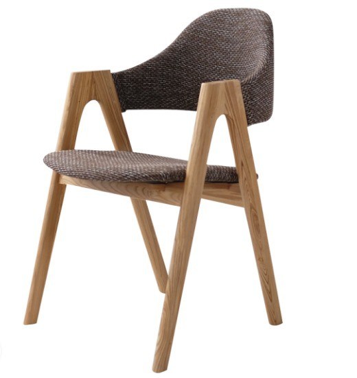 Postverpackung Nordischer Stil Stoffkünstler Zuhause Freizeit Massivholz Esszessel mit Gummiholzrahmen