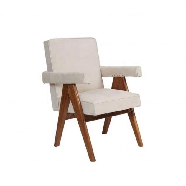 Abnehmbare Abdeckung Wohnzimmerstuhl Stoff Kaffeehaus Polster Sessel Holzrahmen Esszessel Kaffeestuhl Sofa Stuhl