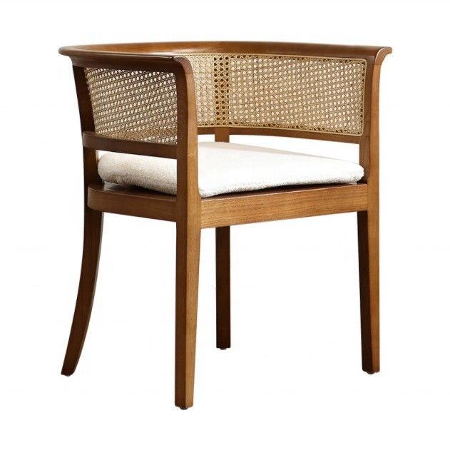 Zuhause Möbel Morden Nordic Gewebter Rohrstock Schwarz Rarran Schlafstuhl Holzstuhl Wicker für Hotels Esszimmer Stühle Polster