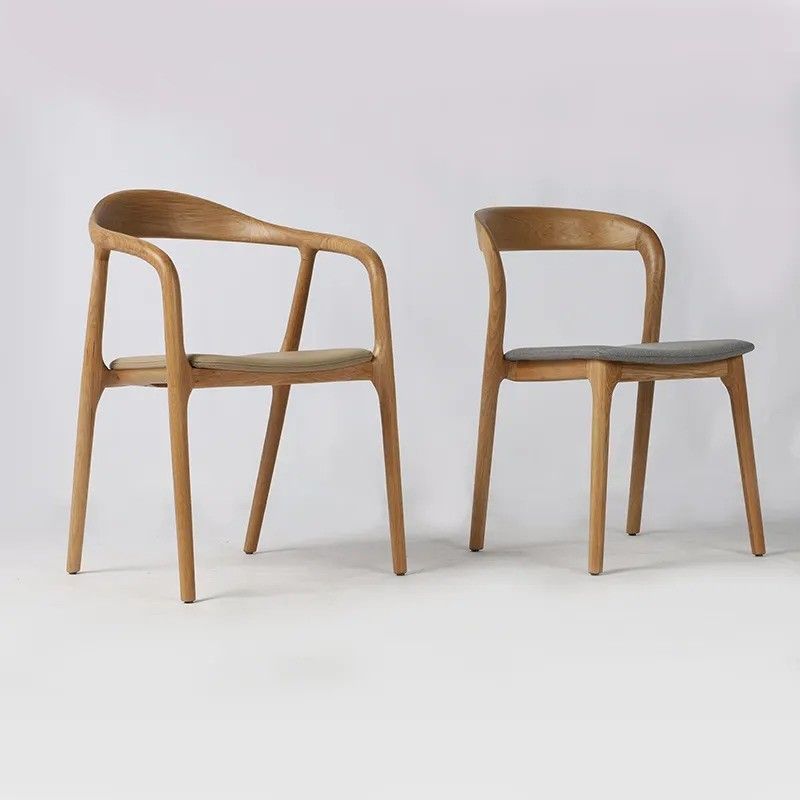 Wohnzimmer Möbel Esszessel Eichenholz Design Moderne nordische Stil Schlafzimmer Weiße Stühle für die Küche Pu Leder Holz