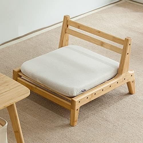 Japanische Tatami Holz Fußlose Boden Tee-Stuhl mit Rückenunterstützung OEM/ODM JA