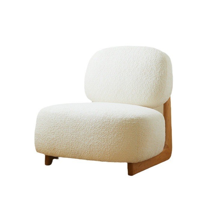 Modernes Holzstuhl aus Massivholz Lammwolle Esszimmer Holzstühle