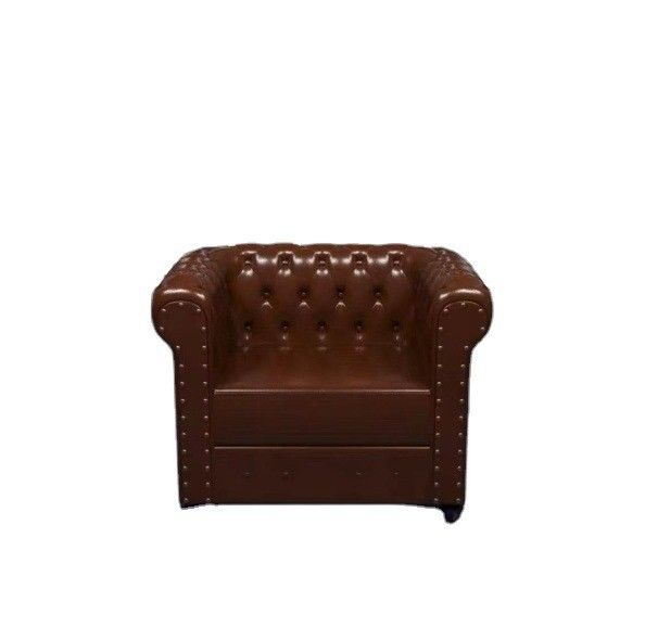 Nordic Design Moderne Massivholz-Stuhl und PU-Leder für ein Sitzzimmer Wohnzimmersofa