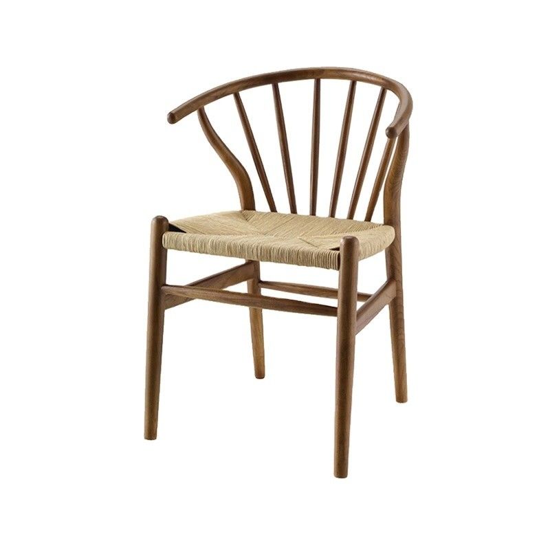 Massivholz gewebter Schnur Restaurantstuhl Nordic Design Europäisches modernes Esszimmermöbel für Restaurantsitzplätze
