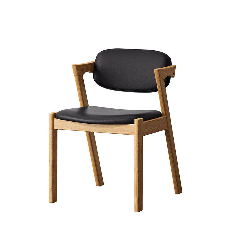 Natürliche Farbe Nordischer Stuhl Moderne Massivholz Speisestuhl für Restaurant