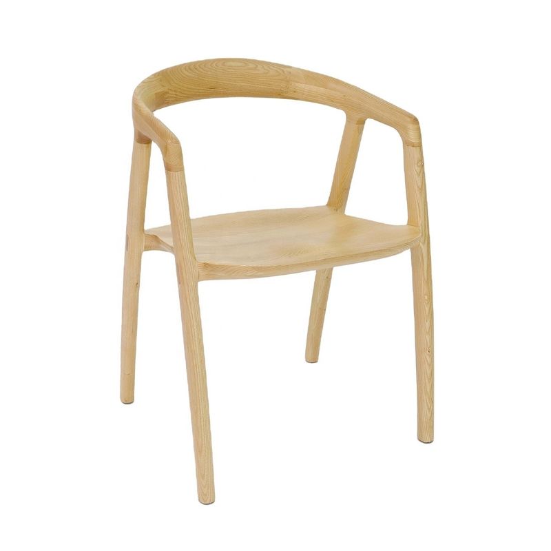 Moderne nordische Restaurantstil Holzlehnstuhl Design Massivasche Holz Esszessel mit Möbeln und Postverpackung