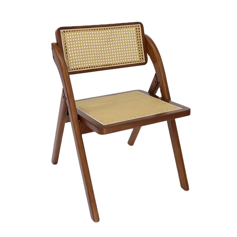 Vintage klappbarer Rattan-Wandstuhl für Restaurant im klassischen Stil